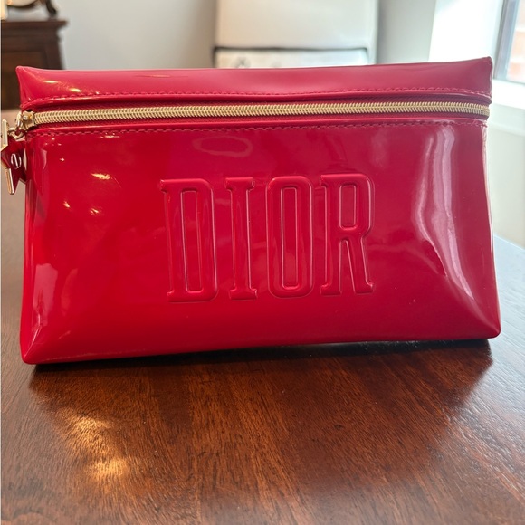 Dior Handbags - Dior Glossy Red Cosmetic Bag ~ Authentic Christian Dior ~ New Without Tags